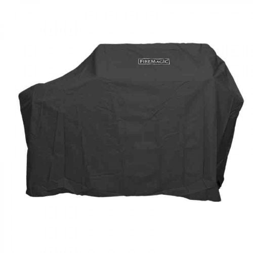 Fire Magic portable grill cover with shelves, dark charcoal fabric