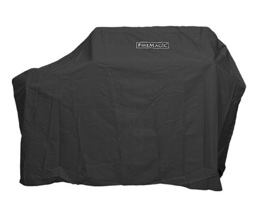 Fire Magic grill cover, dark charcoal fabric with logo patch