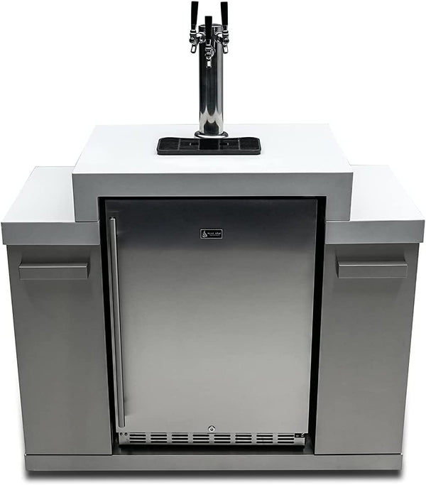 Mont Alpi Outdoor Rated Triple Tap Kegerator Cabinet Module in Stainless Steel (MA-KEG)