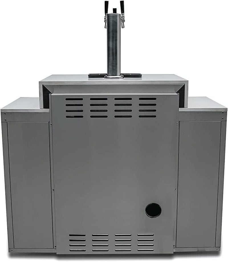 Mont Alpi Outdoor Rated Triple Tap Kegerator Cabinet Module in Stainless Steel (MA-KEG)