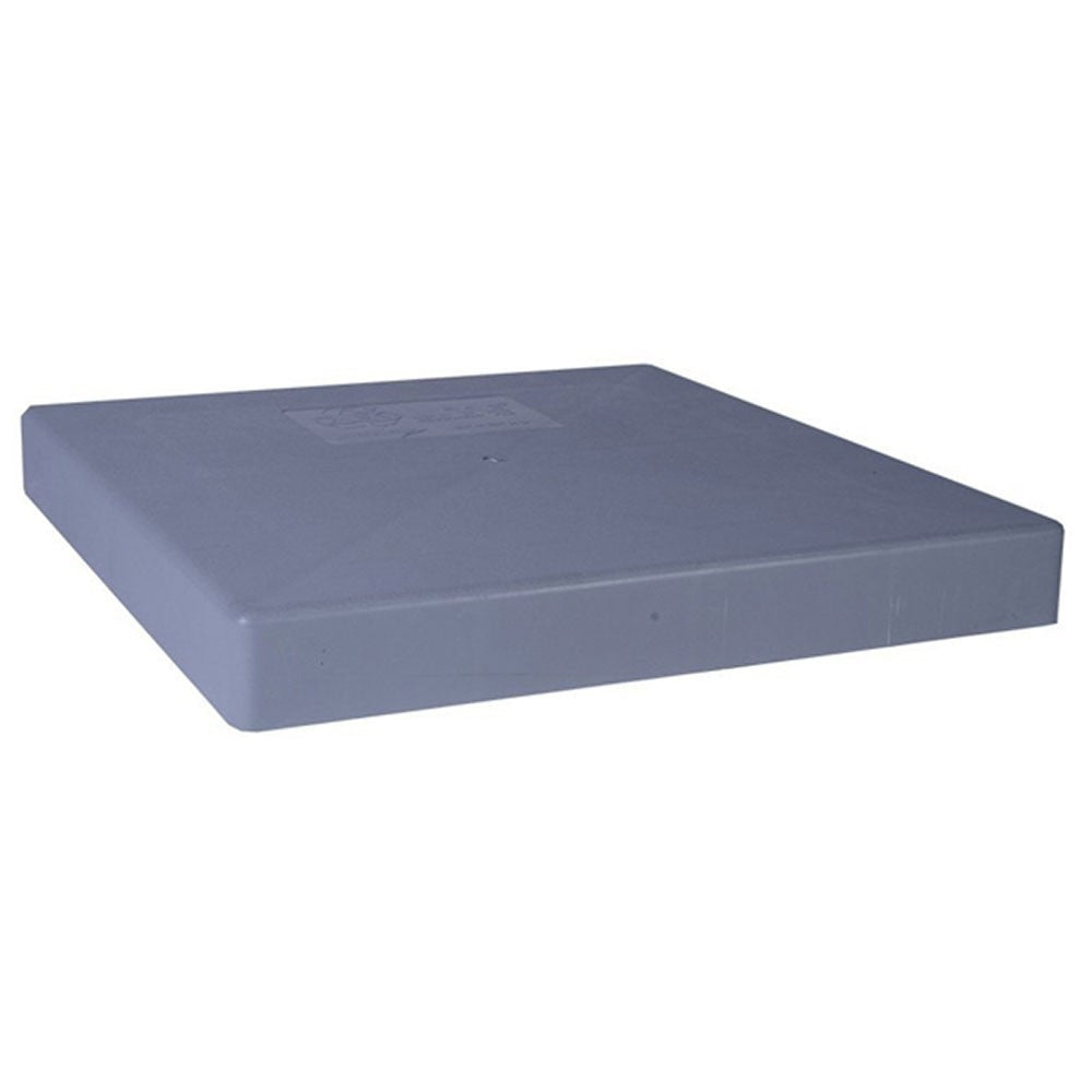 DiversiTech plastic equipment pad, dark gray, rectangular, flat top, 3 in thick