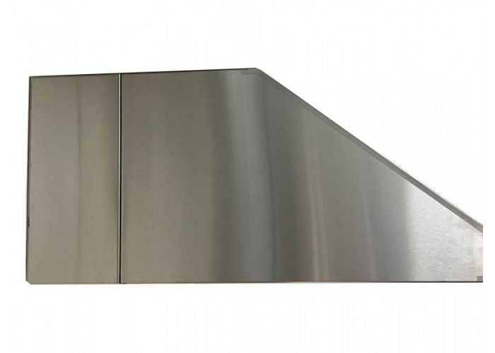 Fire Magic Grills 60-inch vent hood spacer, dark metal rectangular bracket with slanted end