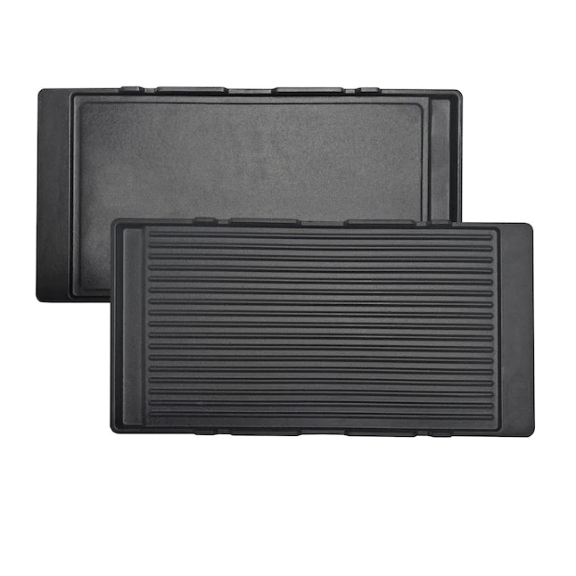 Dual fuel range accessory: dark griddle/grate cover with ribbed textured surface