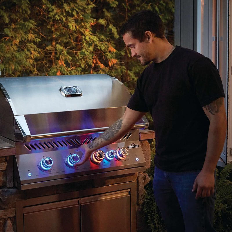 Napoleon 32-Inch 700 Series 32 RB Built-In Natural Gas Grill with Infrared Rear Burner in Stainless Steel (BIG32RBNSS)
