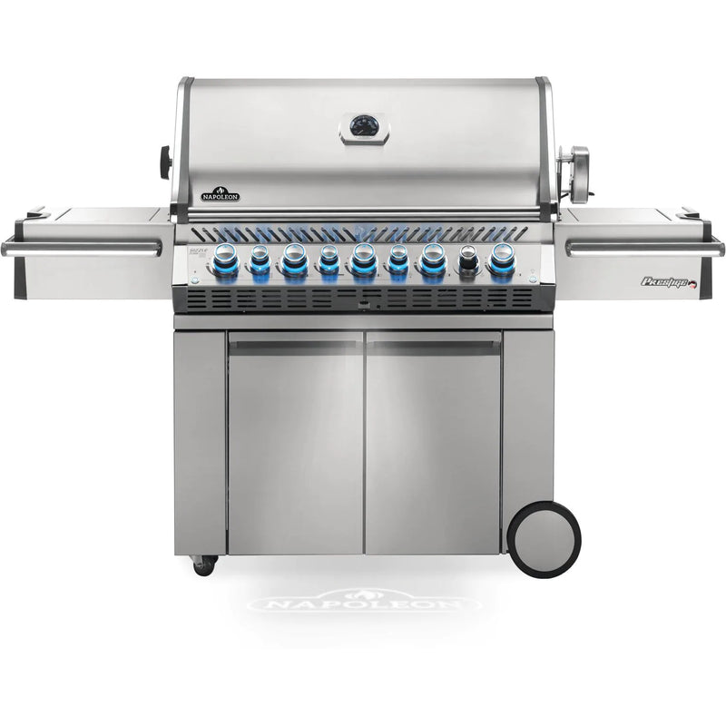 Napoleon 77-Inch Prestige Pro 665 RSIB Propane Gas Grill with Infrared Side and Rear Burners in Stainless Steel (PRO665RSIBPSS-3)