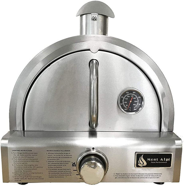 Mont Alpi Portable Propane Gas Outdoor Pizza Oven in Stainless Steel (MAPZ-SS)