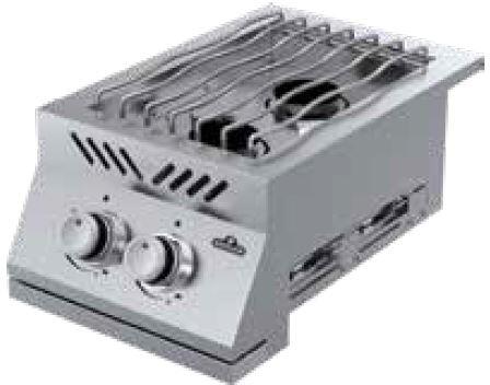 Napoleon 16-Inch 500 Series Built-In Natural Gas Inline Dual Range Top Burner with Stainless Steel Cover (BI12RTNSS)