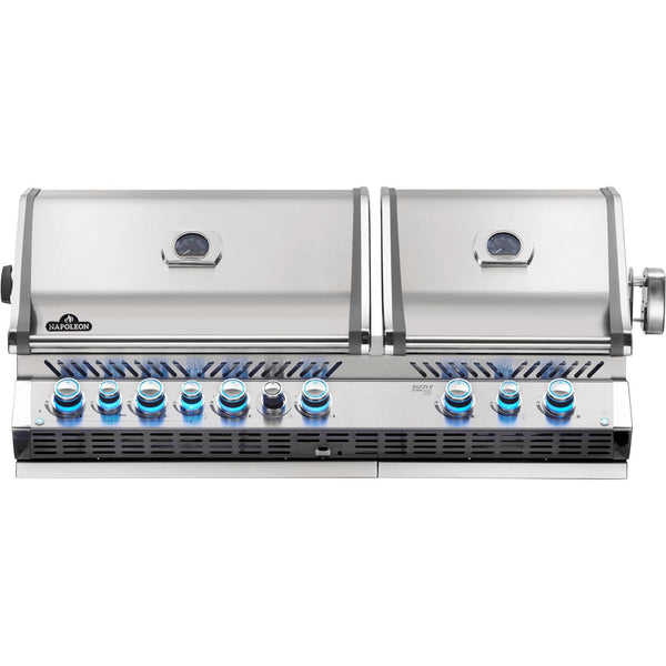 Napoleon 56-Inch Prestige Pro 825 RBI Built-In Propane Gas Grill with Infrared Bottom & Rear Burners in Stainless Steel (BIPRO825RBIPSS-3)