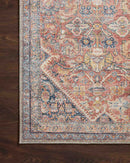 Loloi II Adrian Collection - Traditional Power Loomed Rug in Rust & Denim (ADR-02)