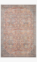 Loloi II Adrian Collection - Traditional Power Loomed Rug in Rust & Denim (ADR-02)