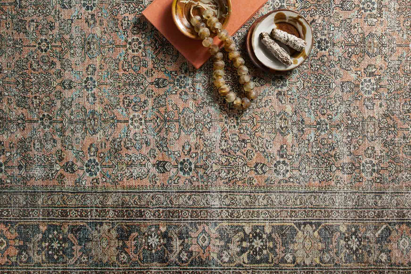 Loloi II Adrian Collection - Traditional Power Loomed Rug in Terracotta & Multi (ADR-03)