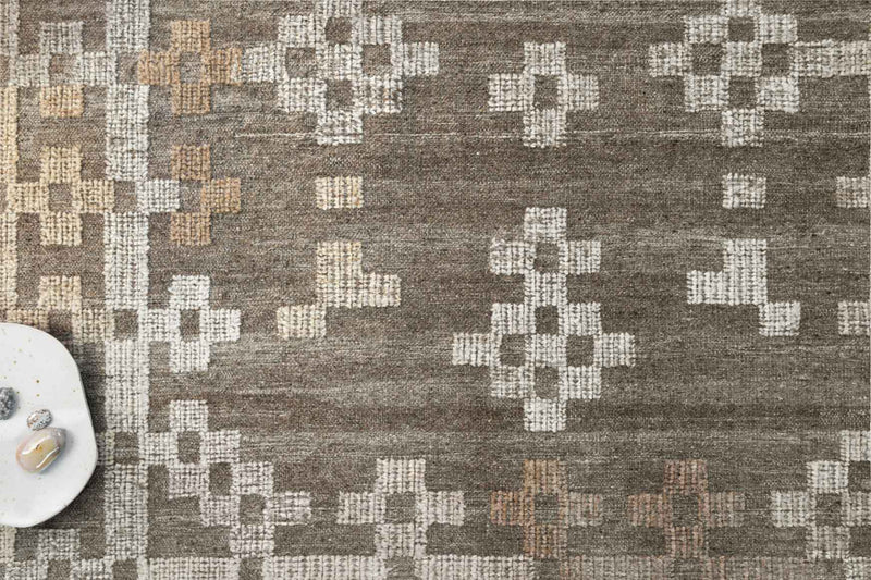 Loloi Akina Collection - Transitional Hand Woven Rug in Charcoal & Taupe (AK-01)