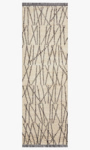 Chris Loves Julia x Loloi - Alice Collection - Contemporary Power Loomed Rug in Cream & Charcoal (ALI-01)