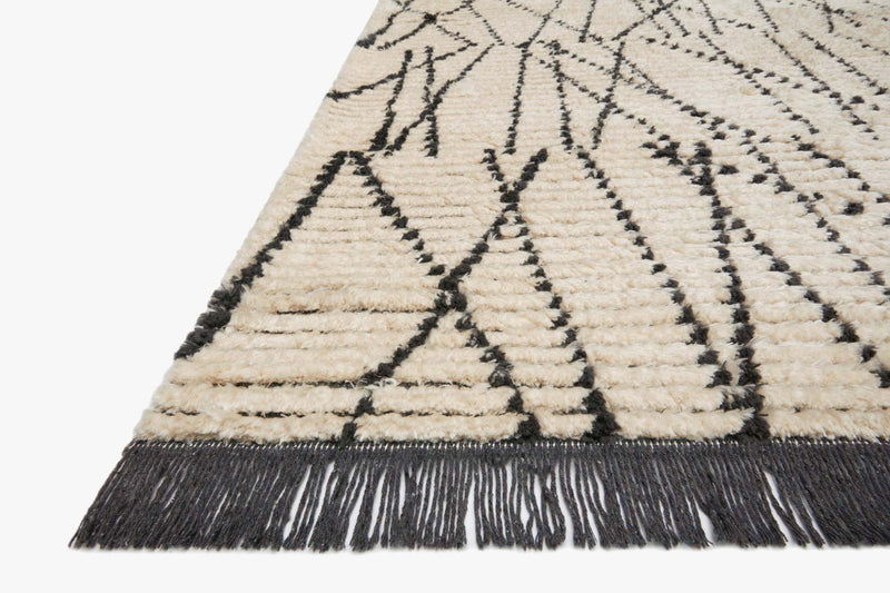 Chris Loves Julia x Loloi - Alice Collection - Contemporary Power Loomed Rug in Cream & Charcoal (ALI-01)