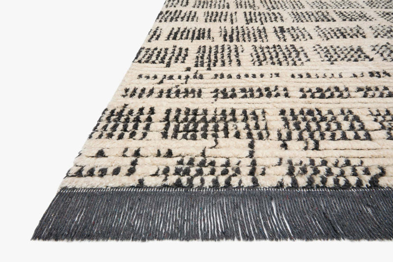 Chris Loves Julia x Loloi - Alice Collection - Contemporary Power Loomed Rug in Cream & Charcoal (ALI-02)