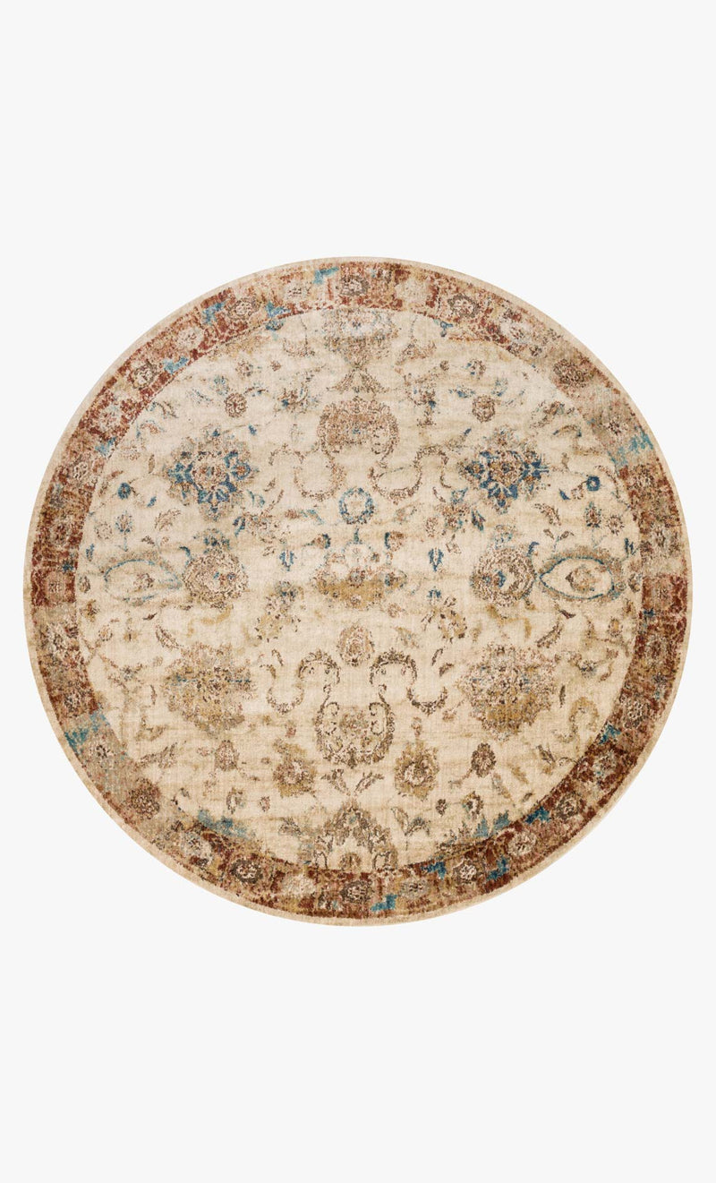 Loloi Anastasia Collection - Transitional Power Loomed Rug in Ant. Ivory & Rust (AF-04)