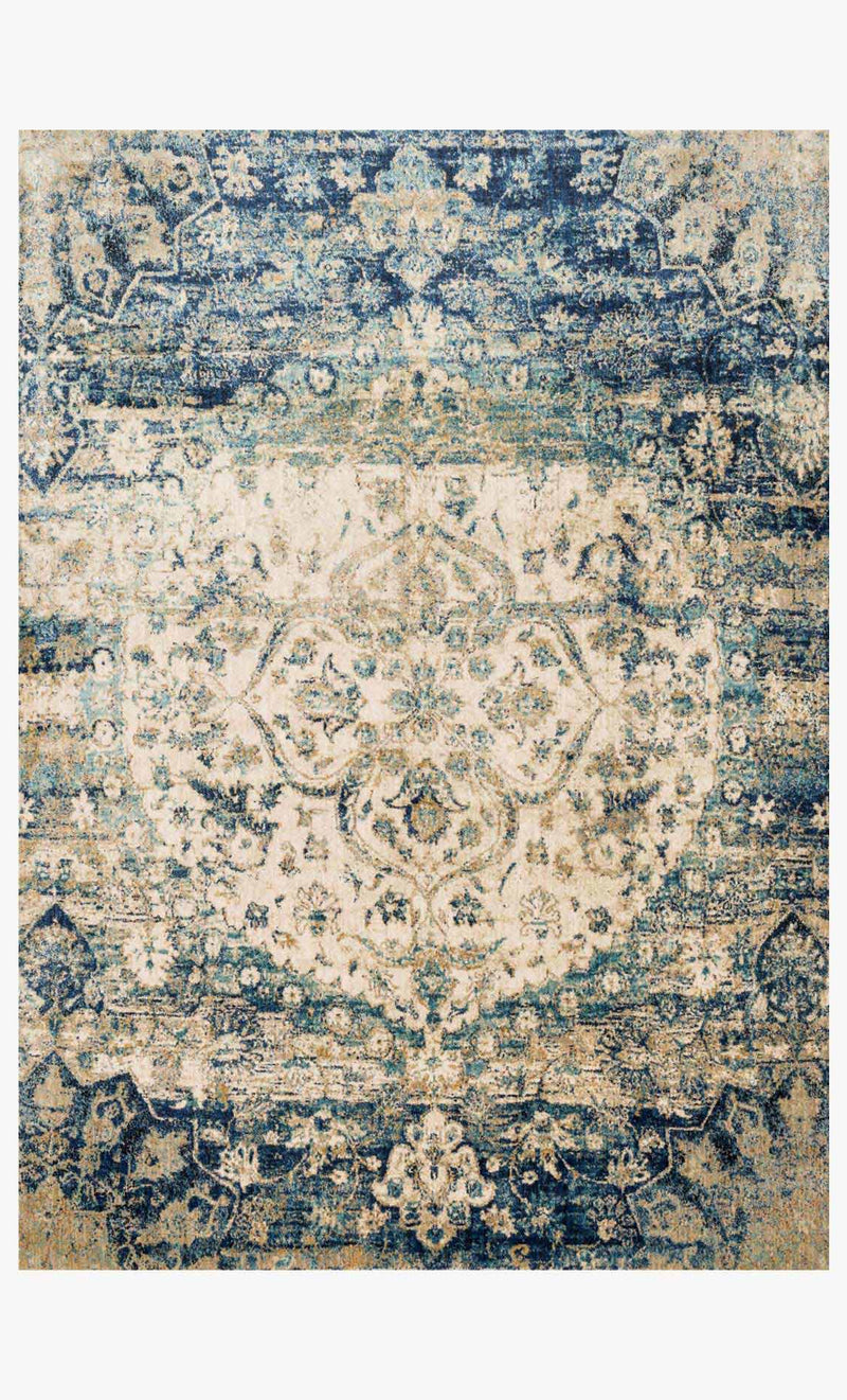 Loloi Anastasia Collection - Transitional Power Loomed Rug in Blue & Ivory (AF-06)