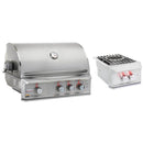 Blaze Grill Package - Professional LUX 34-Inch 3-Burner Built-In Natural Gas Grill and Side Burner in Stainless Steel