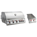 Blaze Grill Package - Premium LTE 40-Inch 5-Burner Built-In Natural Gas Grill and Double Side Burner in Stainless Steel