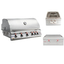 Blaze Grill Package - Premium LTE 40-Inch 5-Burner Built-In Natural Gas Grill, Side Burner and Griddle in Stainless Steel