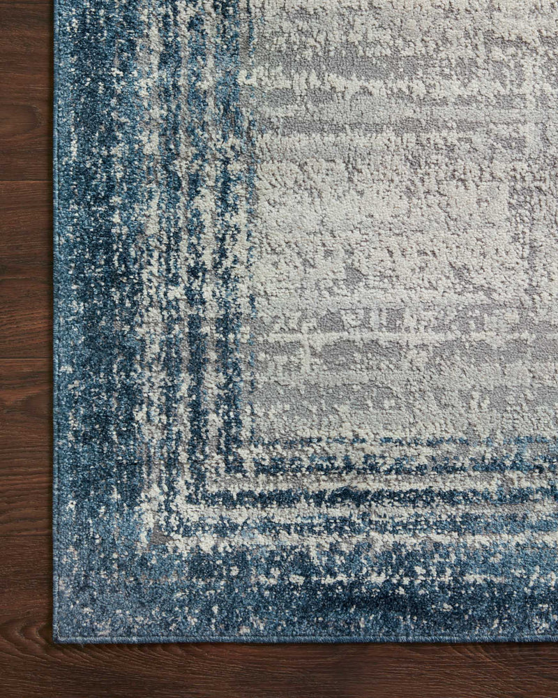 Loloi II Austen Collection - Contemporary Power Loomed Rug in Pebble & Blue (AUS-02)