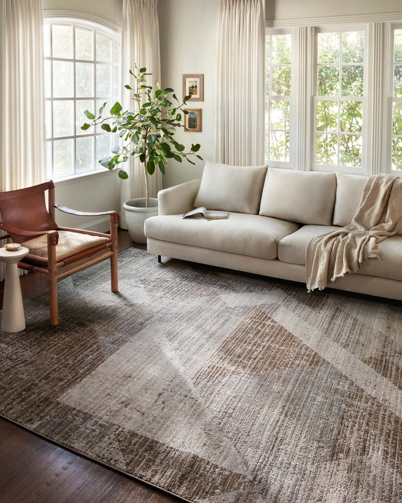 Loloi II Austen Collection - Contemporary Power Loomed Rug in Stone & Bark (AUS-04)