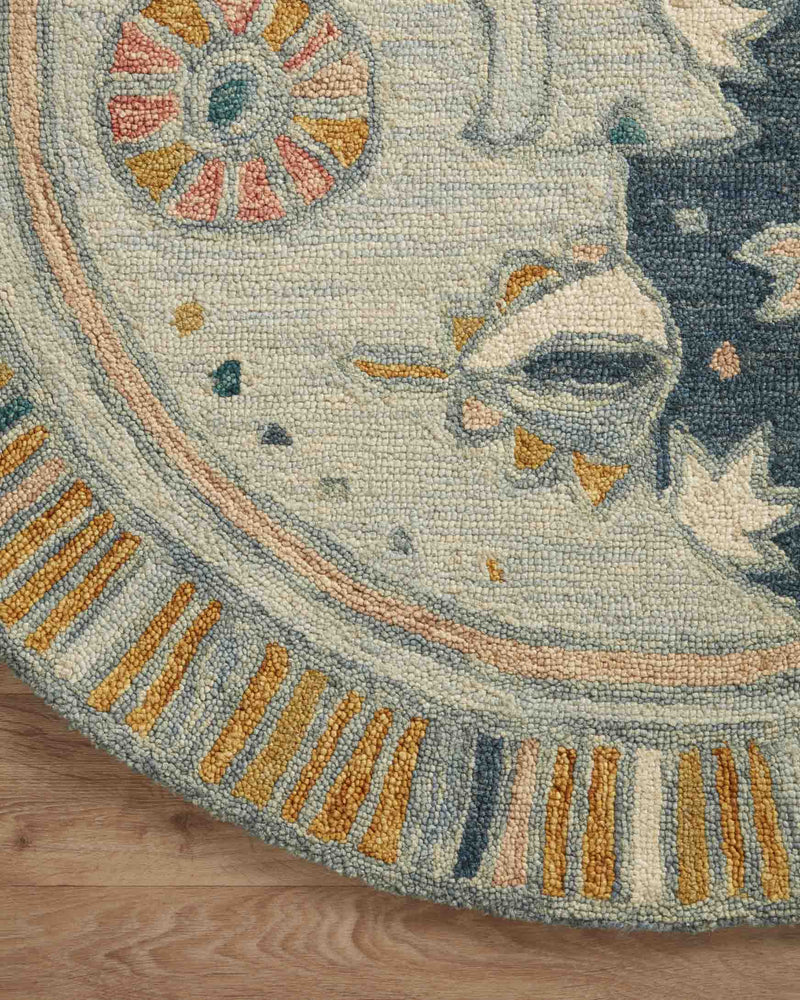 Justina Blakeney x Loloi Ayo Collection - Contemporary Hooked Rug in Ocean & Sunrise (AYO-01)