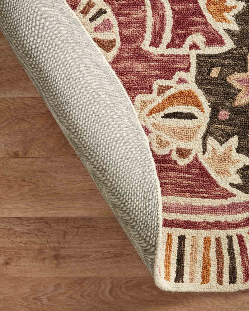 Justina Blakeney x Loloi Ayo Collection - Contemporary Hooked Rug in Rose (AYO-01)