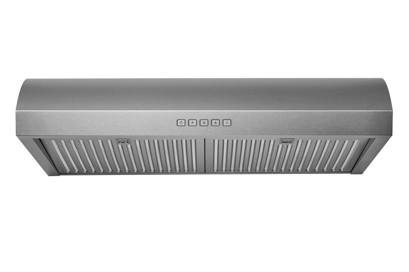 Hauslane 30-Inch Under Cabinet Curved Range Hood with Stainless Steel Filters and Panel LED in Stainless Steel (UC-B018SS-30)