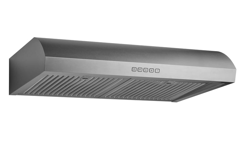 Hauslane 30-Inch Under Cabinet Curved Range Hood with Stainless Steel Filters and Panel LED in Stainless Steel (UC-B018SS-30)