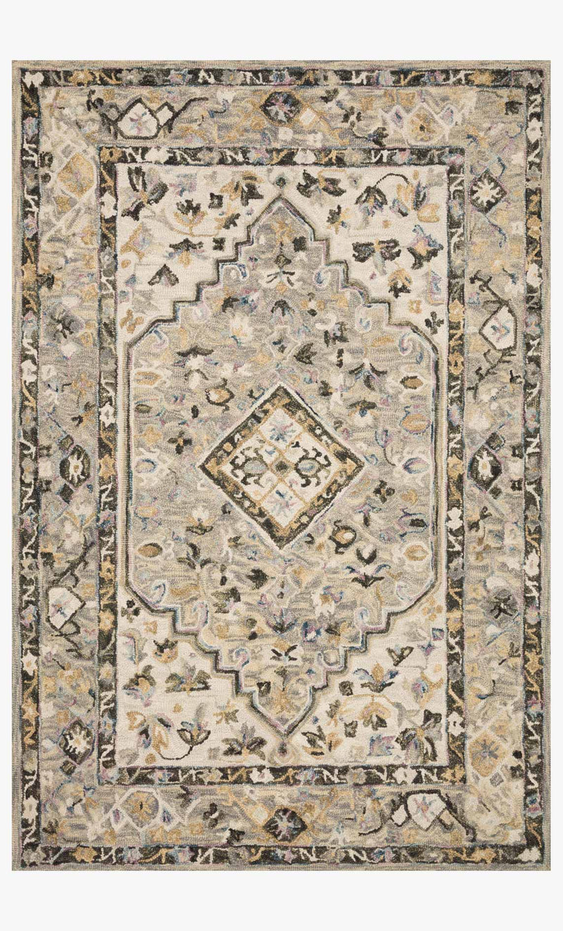 Loloi II Beatty Collection - Traditional Hooked Rug in Grey & Ivory (BEA-01)