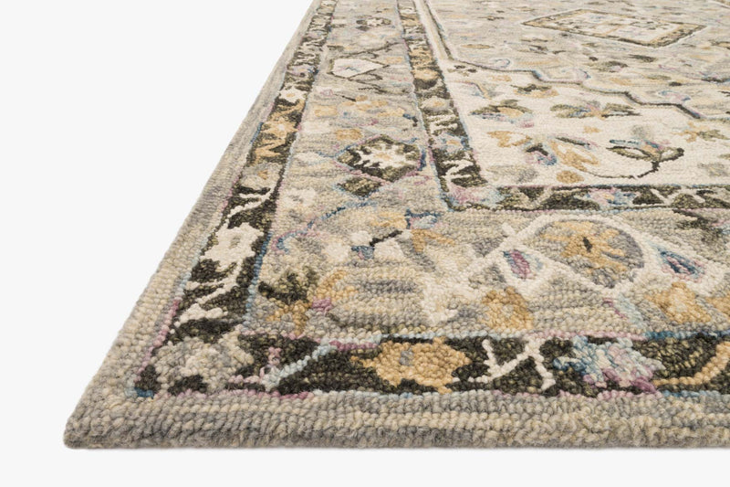 Loloi II Beatty Collection - Traditional Hooked Rug in Grey & Ivory (BEA-01)