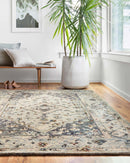 Loloi II Beatty Collection - Traditional Hooked Rug in Lt. Blue & Blue (BEA-01)