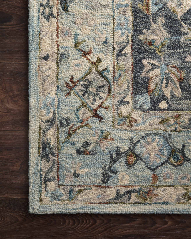 Loloi II Beatty Collection - Traditional Hooked Rug in Lt. Blue & Blue (BEA-01)