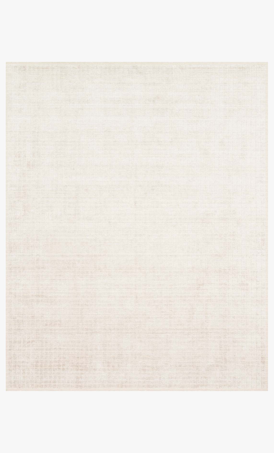 Natural hand-loomed rug with subtle textured grid pattern, flat weave, light beige