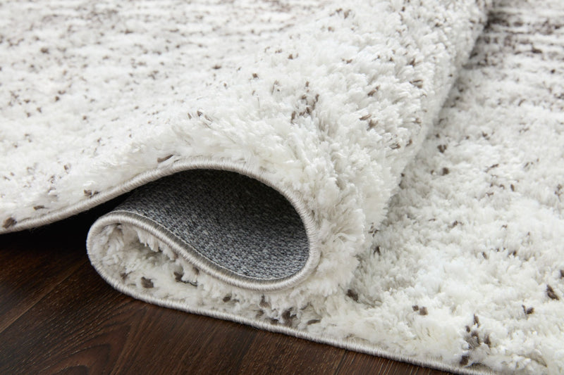 Loloi II Bliss Shag Collection - Shags Power Loomed Rug in Grey & White (BLS-01)