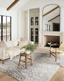 Loloi II Bliss Shag Collection - Shags Power Loomed Rug in Grey & White (BLS-01)