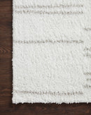 Loloi II Bliss Shag Collection - Shags Power Loomed Rug in White & Grey (BLS-02)