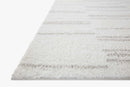 Loloi II Bliss Shag Collection - Shags Power Loomed Rug in White & Grey (BLS-02)