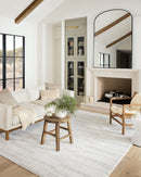 Loloi II Bliss Shag Collection - Shags Power Loomed Rug in White & Grey (BLS-02)