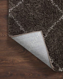 Loloi II Bliss Shag Collection - Shags Power Loomed Rug in Bark & Grey (BLS-04)