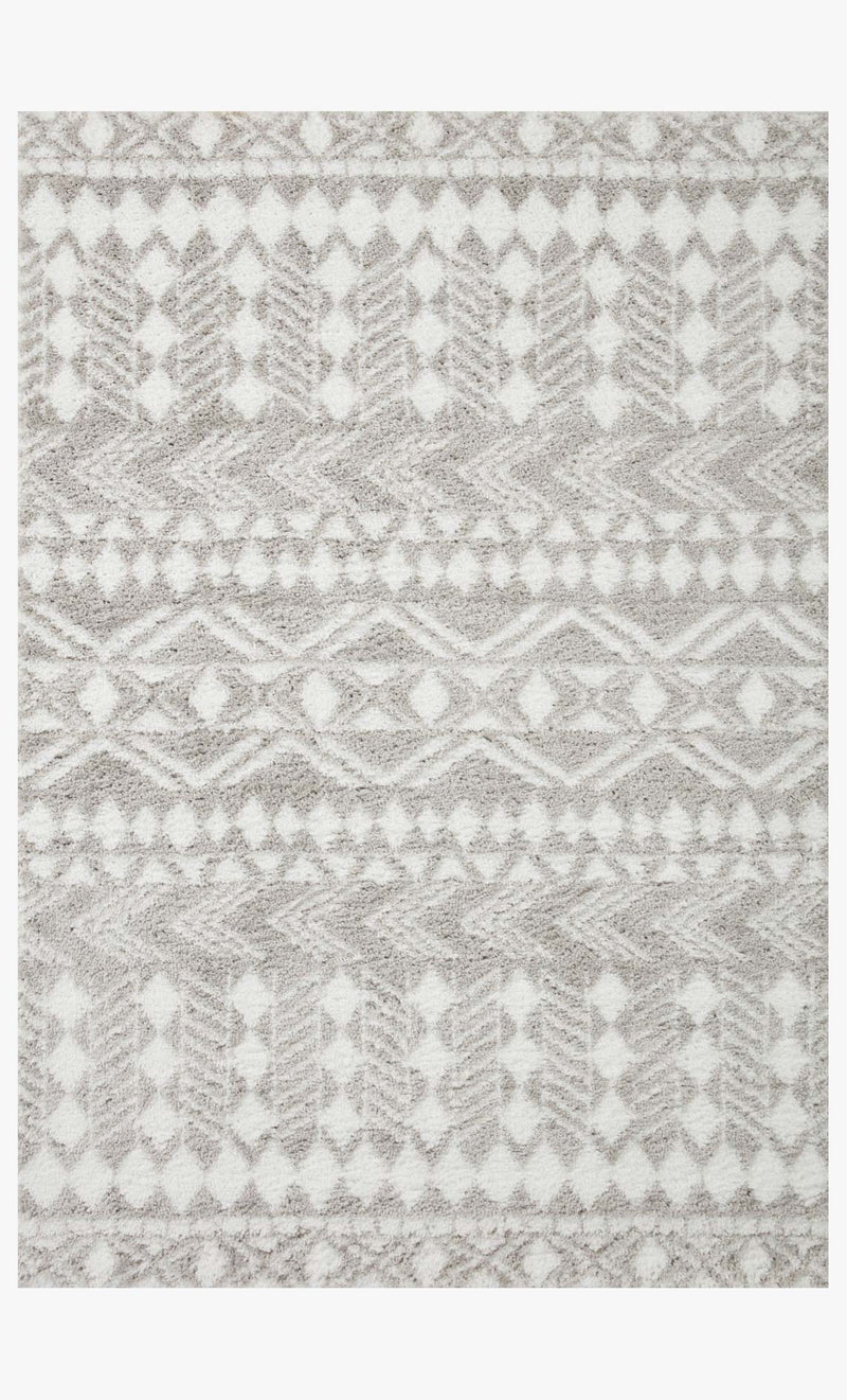 Loloi II Bliss Shag Collection - Shags Power Loomed Rug in Grey & White (BLS-05)