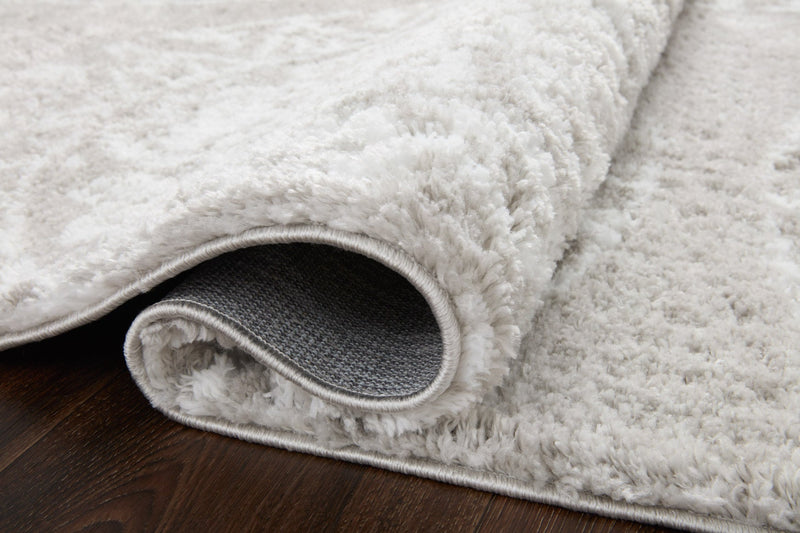 Loloi II Bliss Shag Collection - Shags Power Loomed Rug in Grey & White (BLS-06)