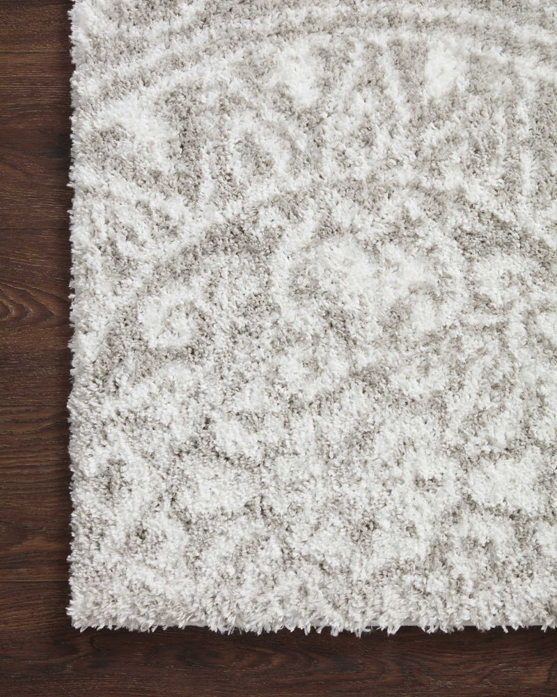 Loloi II Bliss Shag Collection - Shags Power Loomed Rug in Grey & White (BLS-06)