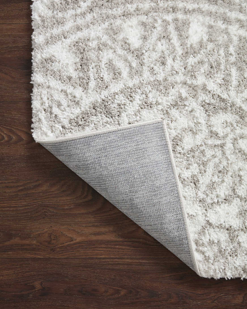 Loloi II Bliss Shag Collection - Shags Power Loomed Rug in Grey & White (BLS-06)