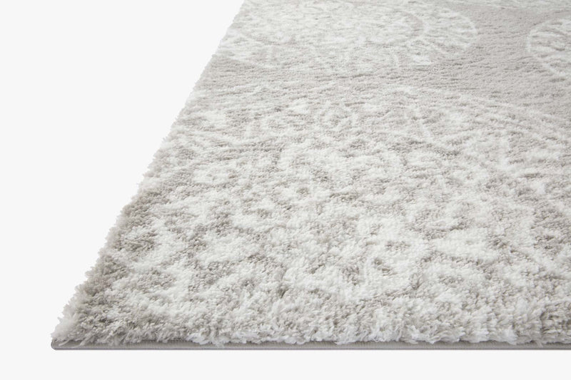 Loloi II Bliss Shag Collection - Shags Power Loomed Rug in Grey & White (BLS-06)