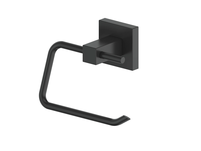 ZLINE Bliss Bathroom Accessories Package with Towel Rail, Hook, Ring and Toilet Paper Holder in Matte Black (4BP-BLSACC-MB)