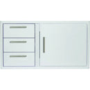 Blaze 32-Inch Access Door and Double Drawer Combo in Stainless Steel (BLZ-DDC-39-R-LTSC)