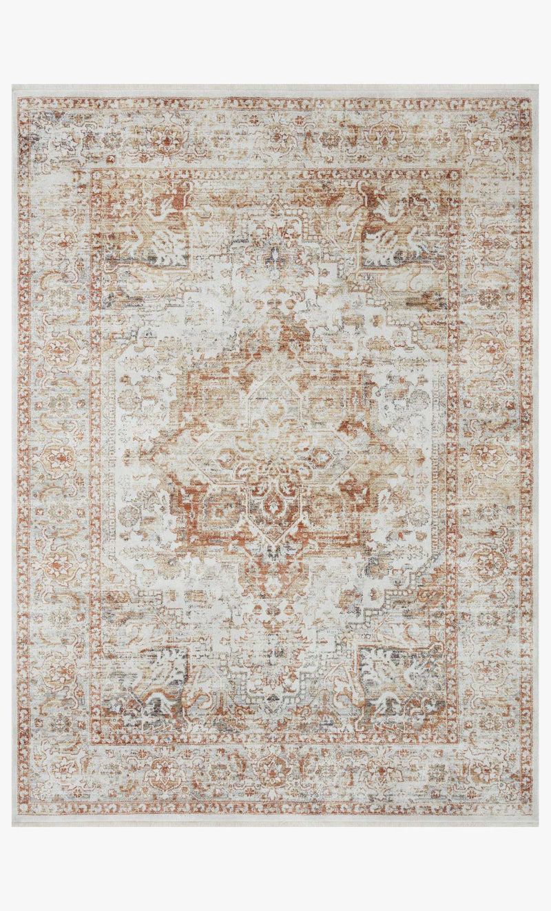 Loloi Bonney Collection - Traditional Power Loomed Rug in Ivory & Sunset (BNY-01)