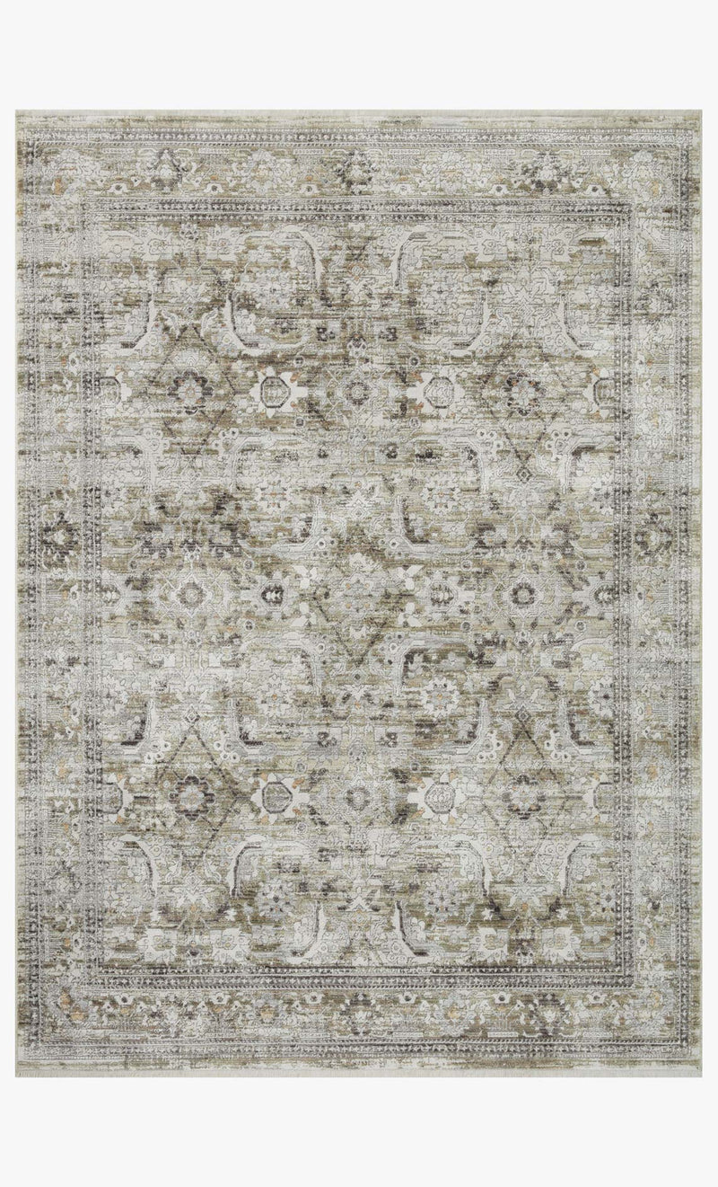 Loloi Bonney Collection - Traditional Power Loomed Rug in Moss & Stone (BNY-02)